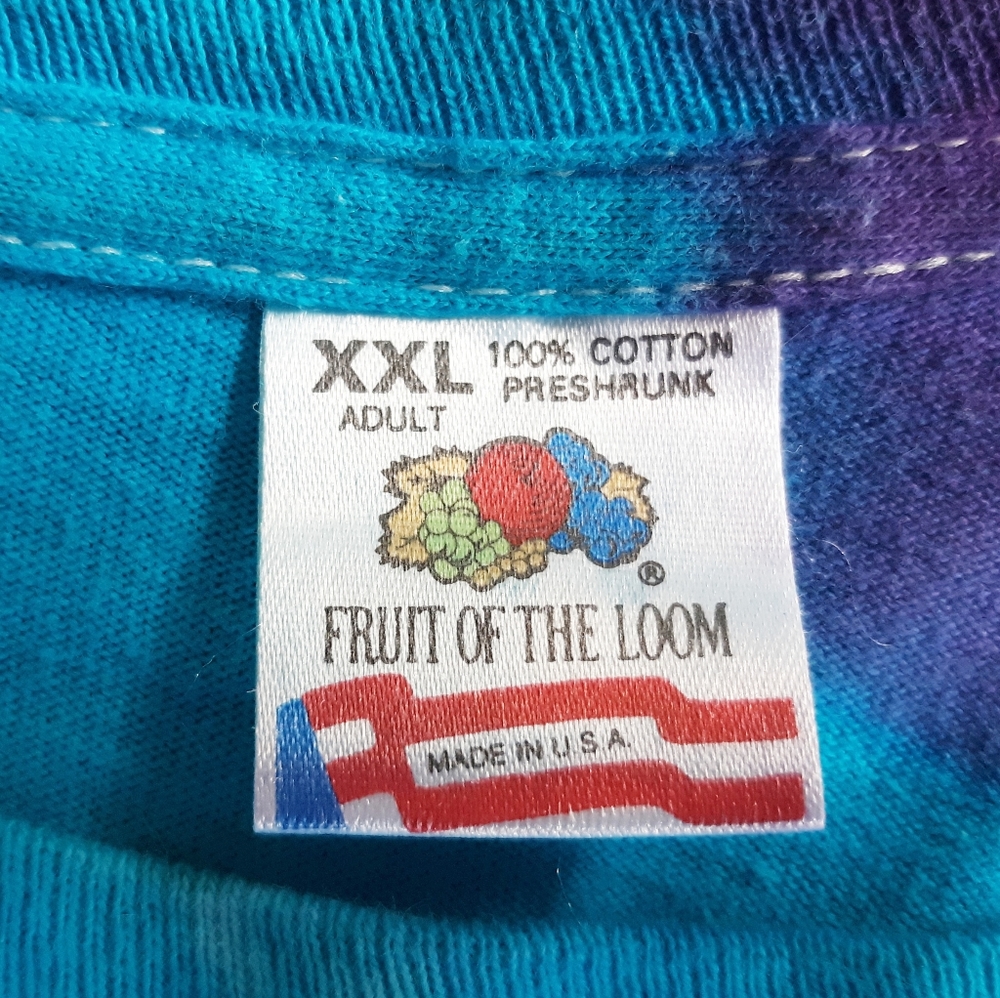 Grateful Dead XXL Long Slv Tiny Embroidered Steal Your Face Emblem Tie Dye Tee - Picture 7 of 8